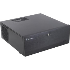 SilverStone SST-GD07B - Grandia HTPC ATX datora korpuss, kluss, ar augstu gaisa plūsmas veiktspēju, melns