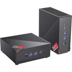 ACEMAGICIAN AM06 Pro Mini dators, AMD Ryzen 7 5800U (8C/16T, līdz 4,4 GHz), 16 GB DDR4 512 GB NVME SSD Mini dators ar 4K trīskāršu displeju | C tipa | Dual Ethernet | WiFi 6 | BT 5.2