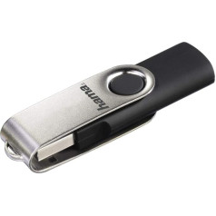 Hama 32 GB USB 2.0 datu nesējsistēma 10 MB/s datu pārraide ar cilpiņu piestiprināšanai pie atslēgu gredzena Memory Stick Metal Piemērots Windows / MacBook Silver