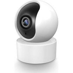 XNY 2MP Tuya Smart Life drošības kamera, 1080P HD Pan Tilt WLAN mājas drošības kamera, divvirzienu audio, nakts redzamība, kustības sensors, automātiska izsekošana, mākoņa/SD uzglabāšana