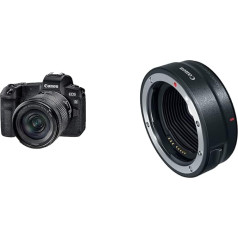 Canon EOS RP sistēmas kamera ar objektīvu RF 24-105 mm F4-7.1 is STM, melns un bajoneta adapteris EF-EOS R 2971C005 Melns