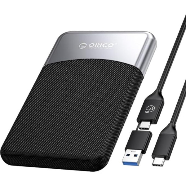 ORICO M25PRO 512GB ārējais SSD ar 2-in-1 USB C kabeli, ārējais cietais disks SSD USB 3.2 Gen 1 līdz 460MB/s, portatīvais SSD USB-C viedtālrunim, datoram, planšetdatoram, laboratorijas datoram