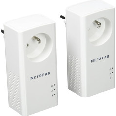 Netgear PLP1000 PowerLINE 2 adapteru komplekts līdz 1000 Mbps (franču kontaktdakša, tikai Francijai)