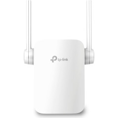 TP-Link RE205 AC750 universāls divjoslu diapazona pagarinātājs, platjoslas/Wi-Fi pagarinātājs, WiFi pastiprinātājs/Hotspot ar Ethernet pieslēgvietu, 2 ārējās antenas, Plug and Play, vieds signāla indikators, AK kontaktdakša