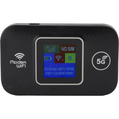 Atbloķēts mobilais WiFi Hotspot, 4G LTE maršrutētājs ar SIM kartes slotu, bezvadu, portatīvais WiFi ceļojumiem, 300 Mbps ātrums, 10 lietotāji, 3000 mAh, paredzēts ceļojumiem