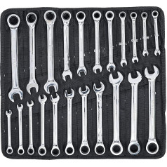 BGS Diy 30010 Atslēgu komplekts ar sprūdratiem Metriskais / collu izmērs 22 gab.