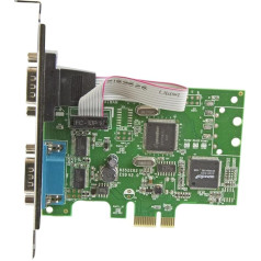 StarTech.com 2 portu PCI Express sērijas karte ar 16C1050 UART - RS232 - PCIe sērijas karte ar divu kanālu 16C1050 UART