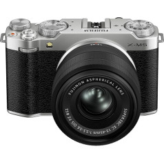 Fujifilm X-M5 bezspoguļa digitālā kamera XC15-45mmF3.5-5.6 OIS PZ objektīva komplekts - sudraba krāsā