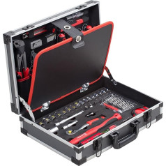 Meister 8971490 109-Piece Tool Box, Solid Aluminium Case, Набор инструментов для дома, гаража и мастерской, Профессиональный, Заполненный ящик для инструментов / Сун