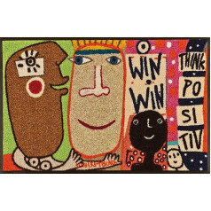 Völkl-Fischer Durvju paklājs ar Think Positive dizainu 50x75 cm daudzkrāsains