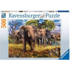 Ravensburger Puzzle 15040 Ziloņu ģimene 500 gabaliņi