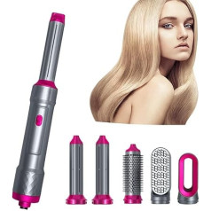 TANSHINE 5 в 1 Hairstyler Car Airstyler Set, Hair Styler Hot Air Brush, Blowdryer Brush, Hot Air Styler, Thermal Blowout Dryer Brush