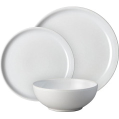 Denby Elements Stone White Coupe 12 gabaliņu trauku komplekts