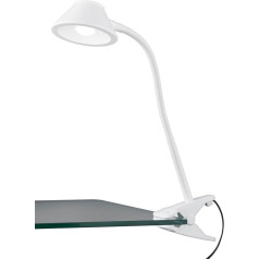 Reality Leuchten Berry R22191201 LED spaile Plastmasas balta ar 3,5 vatu LED elastīgu roku