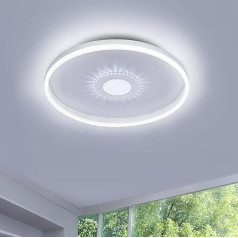 Griestu gaisma LED dimmable griestu gaisma ar tālvadības pulti Apaļas lampas Griestu lampas ar zvaigznēm 45 W balta dzīvojamās istabas lampa Mūsdienīga griestu lampa Griestu lampas Griestu lampas guļamistabai ēdamistabai Virtuves birojam