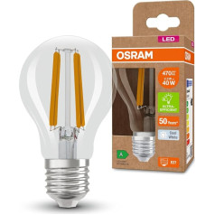 Osram LED Superstar+ Classic A FIL 40 LED spuldze, E27, 2,2 W, 470 lm, 4000 K, vēsā baltā gaisma, ilgs kalpošanas laiks, līdz 60 % enerģijas ietaupījums salīdzinājumā ar standarta LED spuldzēm, 6 gab. iepakojumā