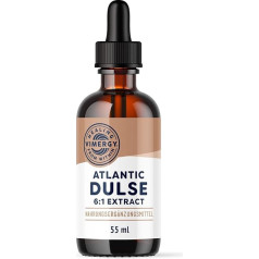 Vimergy Atlantic Dulse - uztura bagātinātājs no omāru aļģēm - pilieni uz glicerīna bāzes Atlantic Dulse - sastāvs bez cukura un saistvielām - nesatur ĢMO un lipekli (55 ml)