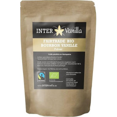 InterVanilla Fairtrade Organic Bourbon Vanilla pulveris, 10 g, malta vaniļa, izgatavota no 100% Bourbon pākstīm, Madagaskara. Faitrade organiskās vaniļas pulveris (10)