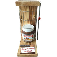 Dāvanu idejas Ziemassvētki Smieklīgi labākajam draugam Dāvanu ideja Nutella 450 g stikla dzelzs rezerves režģis ar avārijas zāģa tekstu Sarkans labākais draugs pasaulē