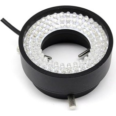 Zubehör für Labormikroskope Mikroskop Top LED Ringlichtquelle-Industriekamera CCD Vision Lichtquelle Innendurchmesser 50 mm 96 LED Ringlampe Einstellbare Helligkeit Mikroskopbeleuchtung(Red)