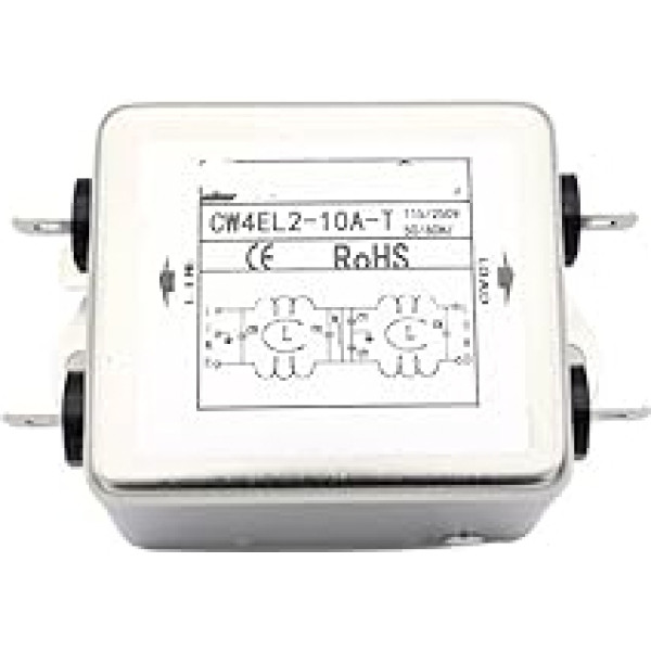 CW4EL2-3A/20A-S 220 V vienfāzes barošanas avota filtrs ar spraudņa ieliktni un maiņstrāvas slāpēšanu (CW4EL2-10A-T ieliktņa saskarne)