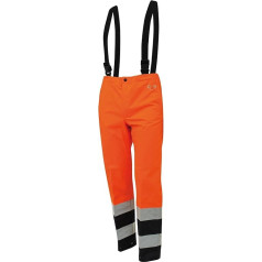 SIGGI WORKWEAR Unisex divkrāsaini augstas redzamības bikšu pārvalki Überhose zweifarbig, oranžs, XS