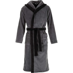 Di Ficchiano Monza Men's Bathrobe with Hood, Fluffy Dressing Gown, Sleepwear Made of Elegant Microfibre, Kimono with Choice of Colours and Sizes S–5XL, Bath Robe, Oeko-Tex Standard 100