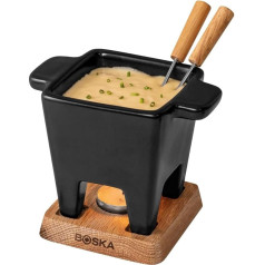 BOSKA Siera Fondue komplekts, brūns/sudrabs/melns, 200 ml