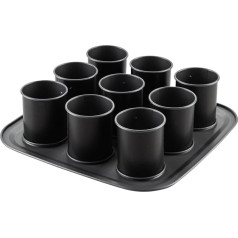 Dr. Oetker Mini kūku paplātes cepšanas idejai Creative - 9 komplekti ideālām mini kūkām, kēksiņiem un smalkmaizītēm, nesadalāms pārklājums, karstumizturīgs līdz +230 °C, ražots Vācijā.