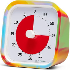 TIME TIMER MOD Tie Dye - Īpašais izdevums - Vizuālais taimeris bērniem Mācību biroja pulkstenis skolotājam Mājas studijas sanāksmei ar klusu darbību