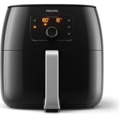 Philips Airfryer Premium XXL, 7,3 L (1,4 kg), par 90 % mazāk tauku, Rapid Air tehnoloģija, recepšu programma (HD9650/90)