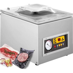 BuoQua Vacuum Sealer Vakuummašīnas kamera Nerūsējošā tērauda vakuummašīna DZ-260S 220V 120W, sudraba krāsā, sudraba krāsā