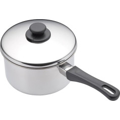 KitchenCraft Extra-Deep Induction-Safe Stainless Steel Saucepan with Lid, 18 cm (7