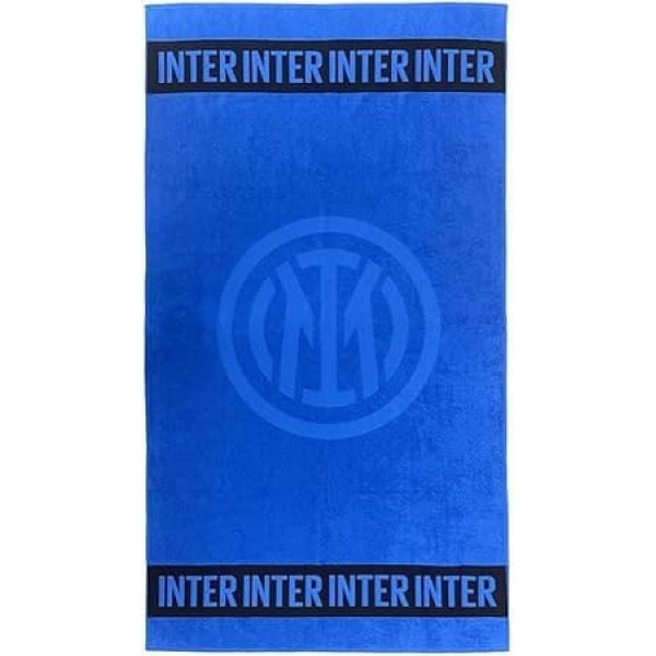 Inter Premium pludmales dvieļi, 180 x 100 cm, roku dvieļi, 100% kokvilna, ar logotipu, ražots Itālijā, zils