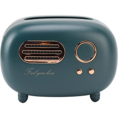 Pwshymi Retro-Radio-Taschentuchbox, Vintage-Radio-Taschentuchbox für Schlafzimmer, Wohnzimmer, Badezimmer, Nachttisch, Schreibtischtisch mit Glatter Oberfläche und Design (Grün)