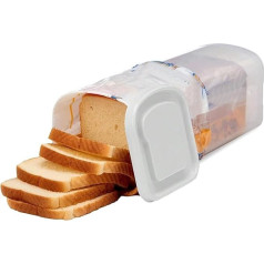 Bread Buddy Bread Bin Maizes tvertne Maizes dozators Maizes trauks ar vāku sviestmaižu grauzdiņiem, frī kartupeļiem, riekstiem, uzkodām Maizes uzglabāšanas trauks ar vāku