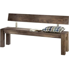 Massivmoebel24.De Скамья Jacaranda из массива дерева 160x35 Sheesham Solid furniture Natural Grey #701