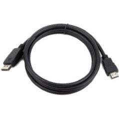 Displayport uz hdmi vīrišķais kabelis melns 5m