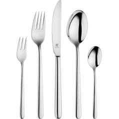 ZWILLING Newcastle 30 gabaliņu galda piederumu komplekts 6 personām, 18/10 nerūsējošais tērauds/augstas kvalitātes asmeņi, pulēts, sudraba krāsā, bez plastmasas