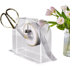 Farbbandspender, Farbbandhalter - Transparentes Bandhalter-Organizer-Rack | Mehrzweck-Etikettenspender, Aufkleberhalter, Band-Organizer für Bastelraum, Konditorei, Blumenladen