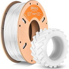 ERYONE TPU filaments 1,75 mm, 3D printeru filaments, elastīgs TPU filaments, TPU 95A, izmēru precizitāte +/- 0,03 mm, 1 kg, 1 spole, balts