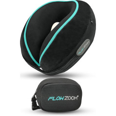 FLOWZOOM Dream Travel Neck Pillow с дополнительной боковой поддержкой - Подушка для шеи из пены с эффектом памяти - Подушка для шеи для взрослых с переменн