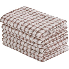 sourcingmap Kokvilnas frotē virtuves dvieļi trauku lupatiņa, tīrīšanas žāvēšanas viesnīcas veļas lupatiņa, 15 x 10,5 collas, 6 gabali, kafijas krāsa