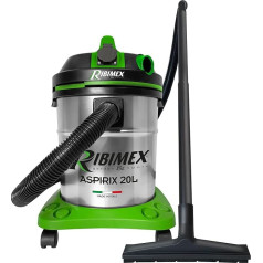 Ribimex Aspiri 20 L, PRASP20IT/PEX, RIBIMEX-PRASP20IT/PEX Piesūces konteiners cietām vielām un šķidrumiem, 20 L-1200 W, plastmasa un metāls, zaļš, melns, tērauds, Con Presa