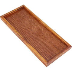 GOTOTOP Koka servēšanas paplātes, taisnstūra formas trauku servēšanas paplātes Pārtikas augļu servēšanas šķīvji brokastīm/tēja/plāksnes (35 x 15 cm)
