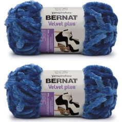 Bernat Velvet Plus Blazer Blue dzija - 2 iepakojumi pa 300g - Poliesters - 6 Super Bulky - Adīšana / Tamborēšana