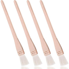 Brush Set, Soft Goat Hair Brush and Hake Brush with Solid Wooden Handle, Acrylic Painting Brush, 1 Inch Flat Hook Brush, Fan Brush for Watercolor, Pottery, Painting, Art