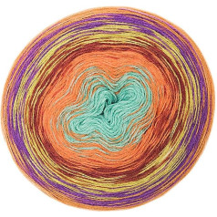 Rico Creative Wool Dégradé Super 6, 200 g, oranžā/zaļā krāsā