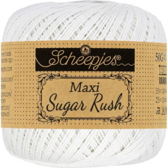 Scheepjes - Scheepjes 106 Schnee Weiße Maxi Sugar Rush Garn - 10x50g
