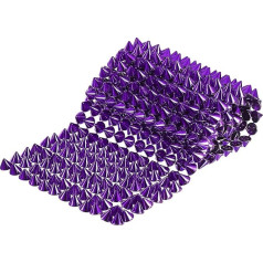 QUARKZMAN 0,5 jarda šūšanas dūriens uz konusa tapas, 12 rindas plastmasas plakanas aizmugurējās kniedes ar smaili Punk Embellishment DIY apģērbu somām apaviem violeta krāsā